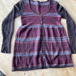 Free people fair isle cardigan xs